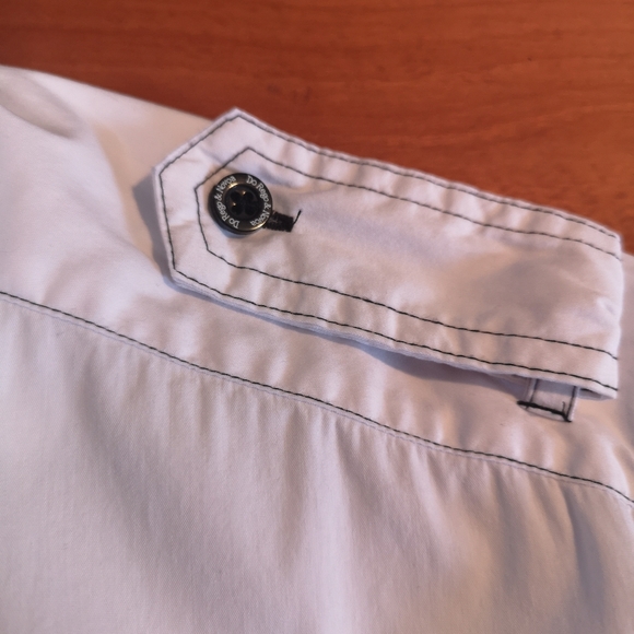 DR&N White Sirt Black Thread, Short Sleeve Button Down Causal Slim Wear Size: XL - Picture 6 of 13